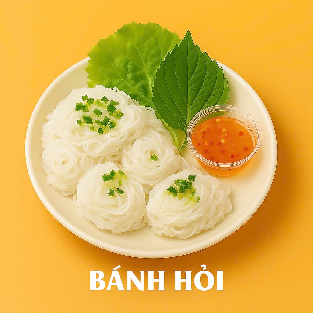 Bánh Hỏi Kèm Hành Mắm