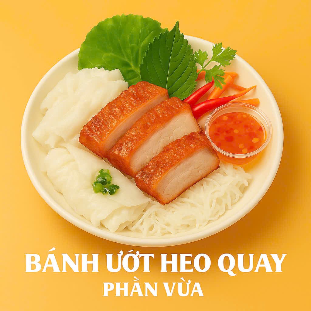 Bánh Ướt Heo Quay - Vừa